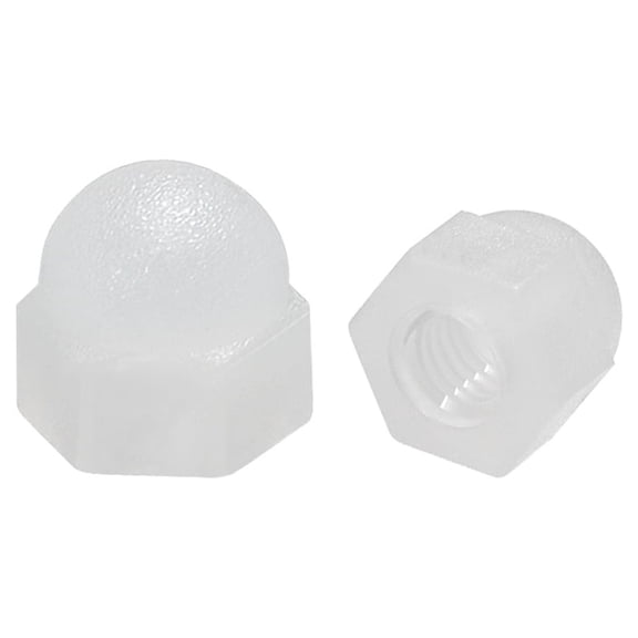 M3 Cap Nut Hex Acorn Dome Head Nuts for Screws Bolts Nylon White 50 Pcs