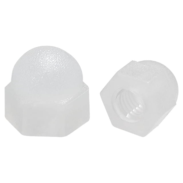 Tuercas de cabeza acorn de nylon blanco M3 para tornillos y pernos, 50 piezas
