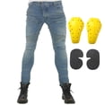 thumbnail image 4 of Jeans de Moto Armure Course Cyclisme avec 4 Genouillères Coussinets Protecteurs (TTG36, Bleu), 4 of 4