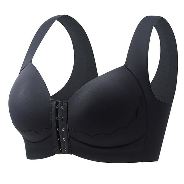 WILLBEST Brasier Push Up Mujer Sujetador Fino De Talla Grande Con Cierre Frontal De Color Liso Para Mujer
