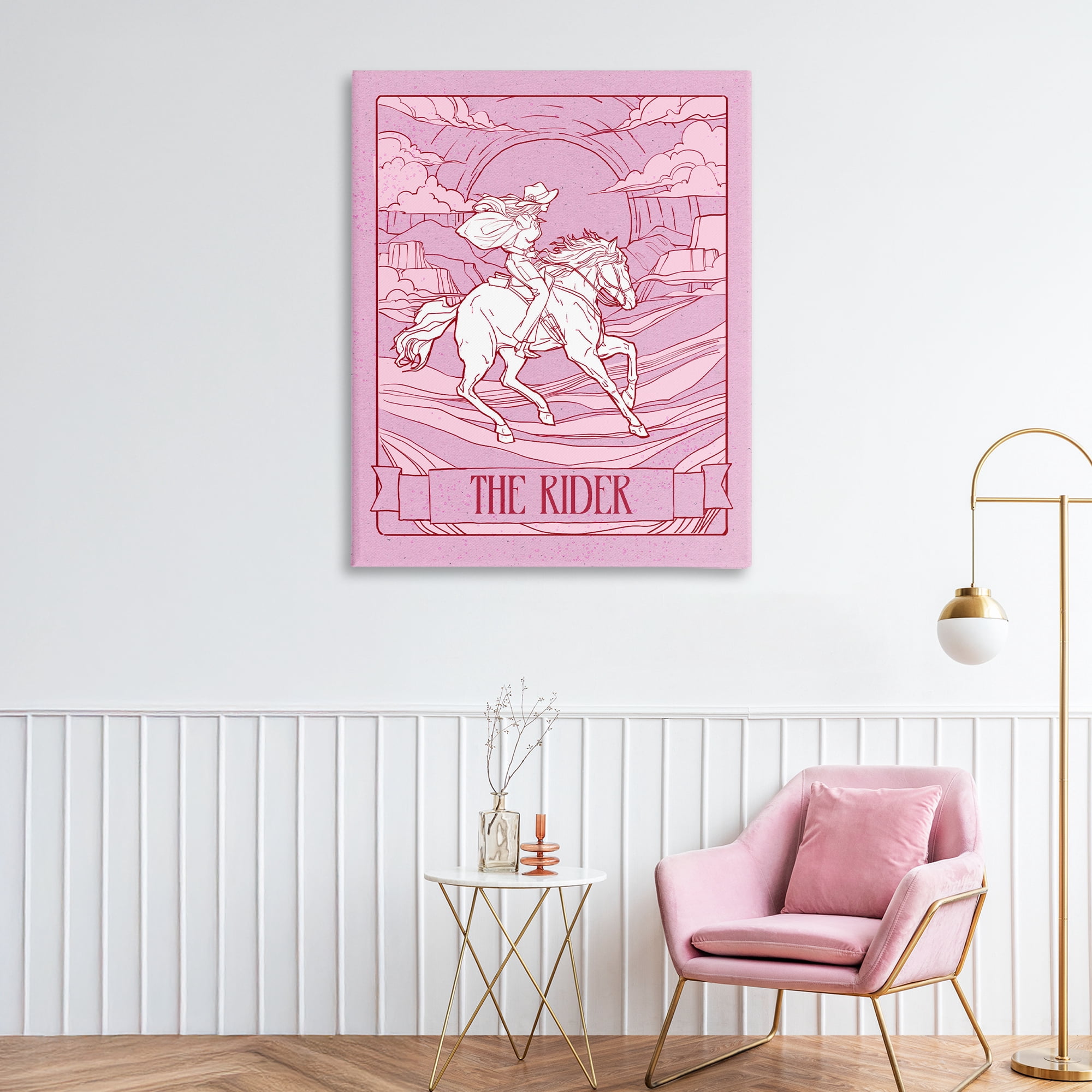 Stupell Industries Cowgirl Rider Tarot Card Canvas Wall Art, design by Ziwei Li