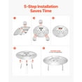 thumbnail image 5 of VEVOR Fire Pit Heat Deflector for Solo Stove Yukon, 25 inch Bonfire Round for Wood Burning Fire Pit, 304 Stainless Steel Heat Diffuser, Detachable Burner Cover Camping Accessories, 5 of 9