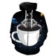 thumbnail image 1 of Sudadera con capucha y cremallera para hombre, diseño de astronauta de dibujos animados, unisex, estilo Harajuku, con capucha, manga larga, gran tamaño, con estampado 3D, estilo hip hop., 1 of 6