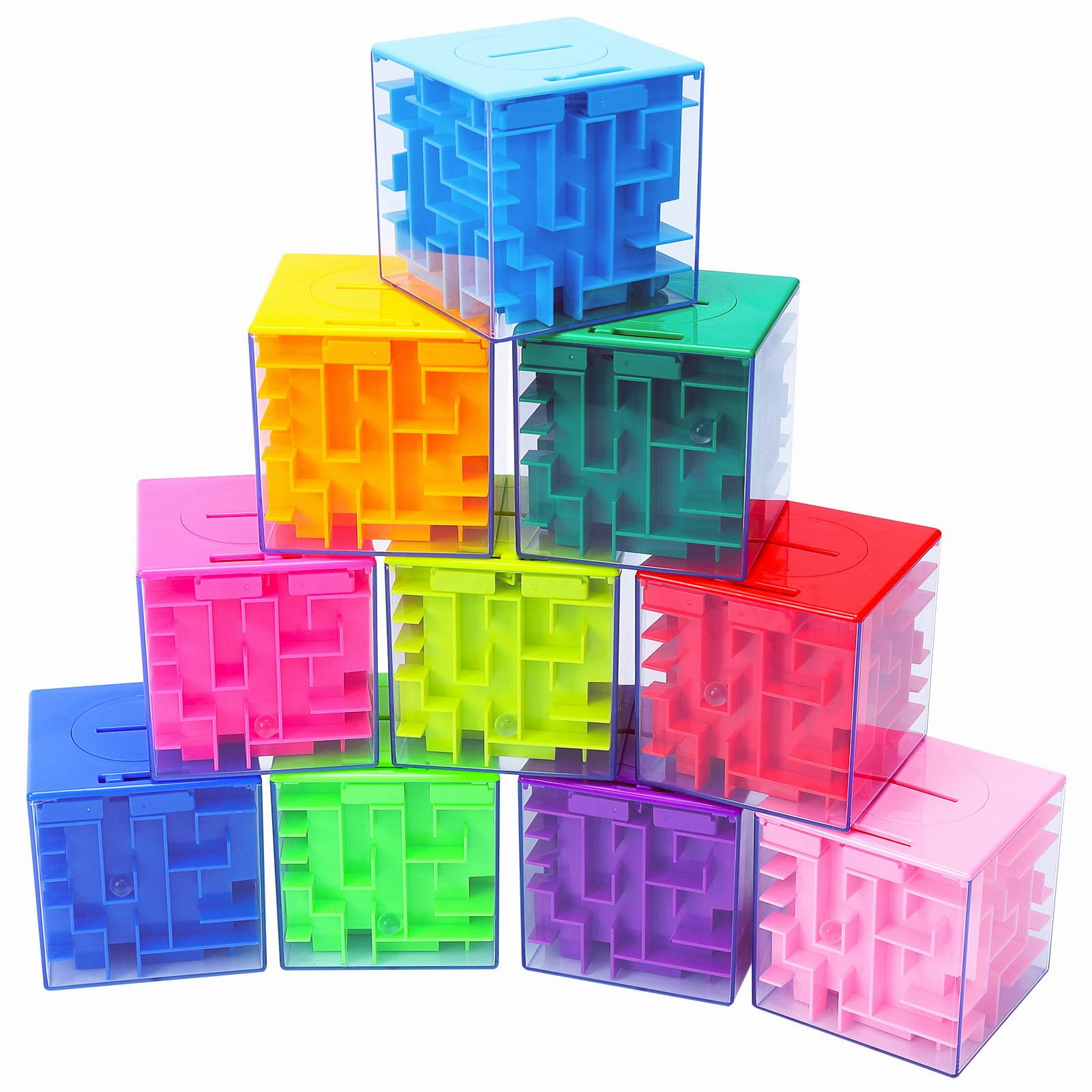 EastVita 10PACK Money Maze Puzzle Box, Twister.CK Unique Money Gift Holder Box, Fun Maze Puzzle