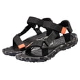 thumbnail image 2 of YMNXA Toddlers Kids Boys Sandals Soft Sole Non Open Toe Comfortable Breathable Water Shoes For Outdoor Beach Sports And Daily Wear,Black,10-10.5 Years, 2 of 9