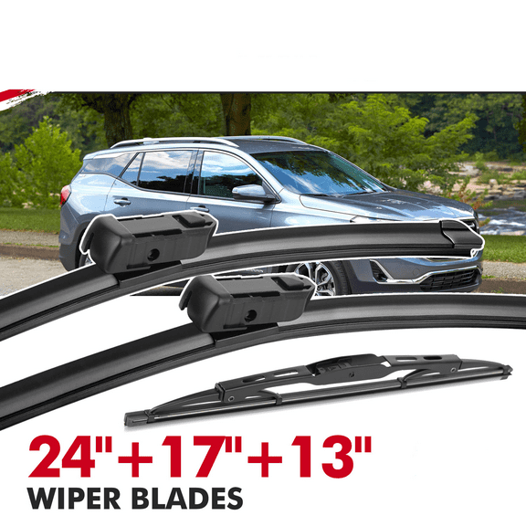 Windshield Wiper Blades 24" 17" 13" Replacement for GMC Terrain MK1 2010-2017, Ford Kuga MK1 2008-2012