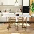 thumbnail image 2 of CosmoLiving Astor Dining Table, White Marble Top with Gold Legs, 2 of 11