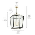 thumbnail image 3 of 52620CPZBK Kichler Lighting Delvin - 4 Light Pendant In Traditional Style-31.75 Inches Tall and 22.25 Inches Wide-Champagne Bronze/Black Finish, 3 of 6