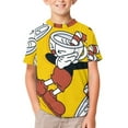 thumbnail image 4 of Cuphead T-Shirts for Boys Girls, Kids 3D Print Short Sleeve, Unisex Crew Neck Tee Shirts for Youth, 4 of 9