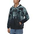 thumbnail image 3 of Kdxio Moody Ram Portrait Print Men Hoodies Casual Hoodies for Men with Zip Pockets Full Zip Long Sleeve Sweatshirt Sports Hooded Jacket-Small, 3 of 5
