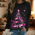 thumbnail image 3 of Makaor Sweatshirt Women Christmas Crew Neck Tops Raglan Sleeve Long Sleeve Pullover Graphic Casual Clothes, 3 of 6