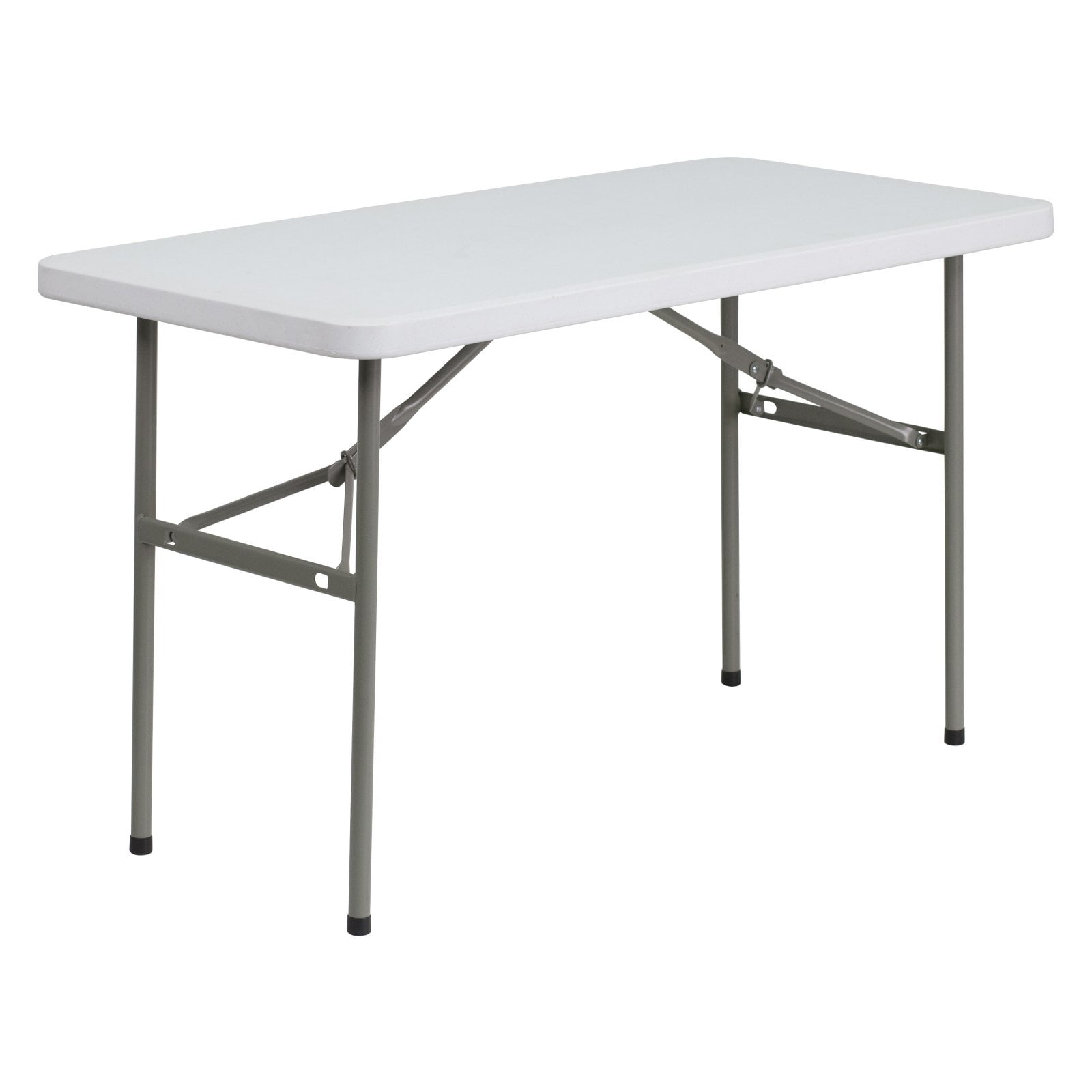 Flash Furniture 24 W X 48 L Granite White Plastic Folding Table