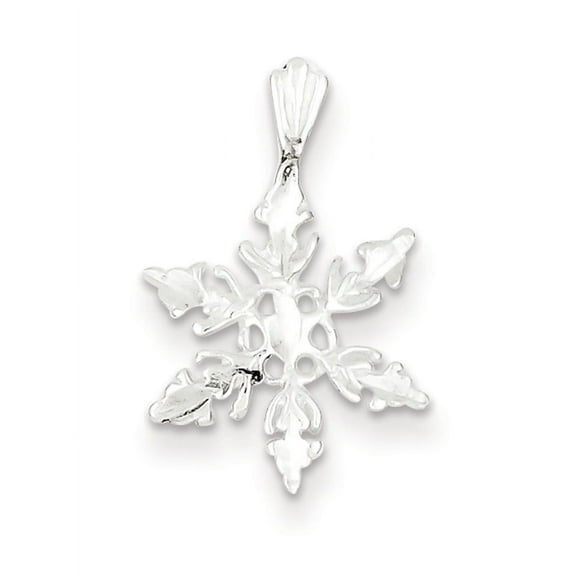 Sterling Silver Diamond Cut Snowflake Pendant