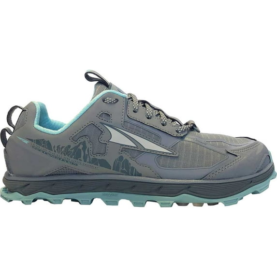 Women's Altra Footwear Lone Peak 4.5 Trail Running Shoe Natural Grey/Light Turquoise 7.5 M