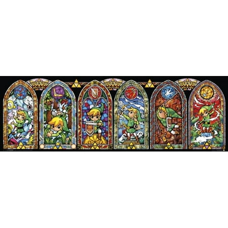 Zelda - Stained Glass Windows Poster (36 x 12)