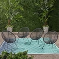 thumbnail image 2 of Afuera Living Outdoor Hammock Weave Chair in Black (Set of 4), 2 of 12
