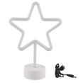 thumbnail image 1 of Lámpara de escritorio LED USB con forma de estrella de cinco puntas, luz cálida, letrero de neón, decoración para dormitorio, bar y vacaciones., 1 of 14