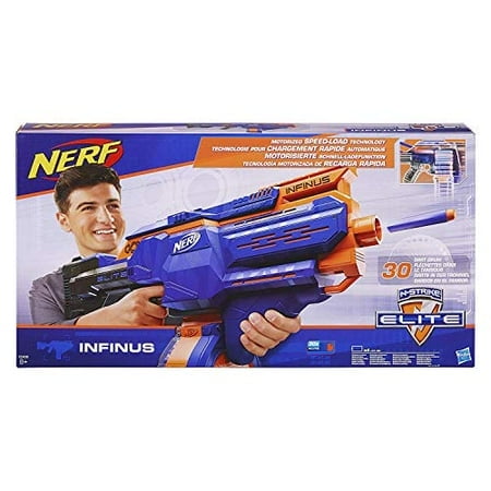 NERF Infinus N-Strike Elite Toy Motorized Blaster with Speed-Load Technology (FFP), Brown