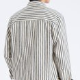 thumbnail image 4 of Men's Casual Stylish Long Sleeve Button-Down Shirts Striped Dress Shirts Cotton Shirt, 4 of 5