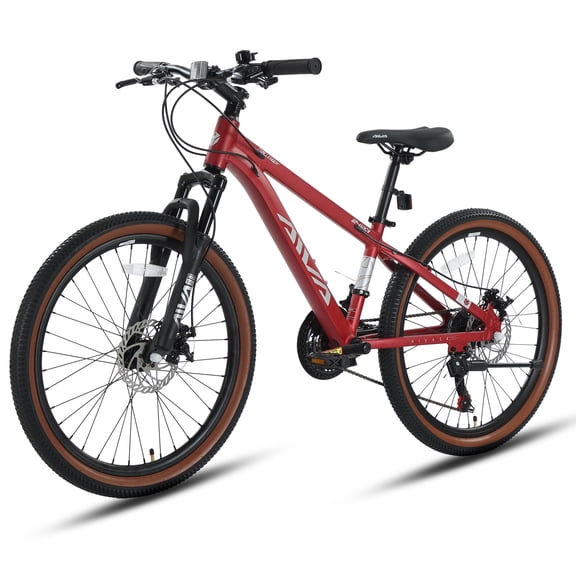24 inch Mountain Bicycle for Teenagers,21-Speed Gears MTB Mountain Bikes,Aluminum Frame Dual Disc Brakes
