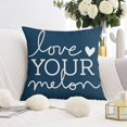 thumbnail image 3 of Discover Luxury with Blue Linen 16x16 inch Throw Pillow Covers - Set of 2 Modern Boho Farmhouse Decorative Cushions for Outdoor, Couch, Sofa, Living Room, 3 of 7