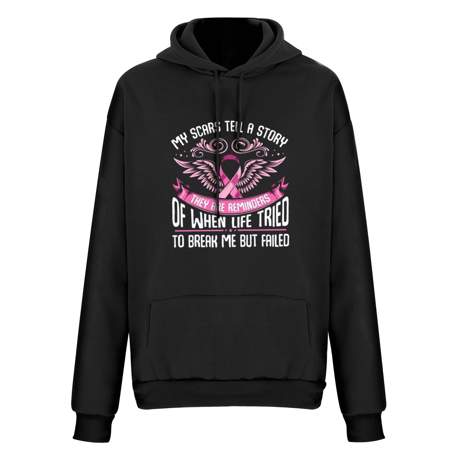 Sweat à Capuche Octobre Rose Pour Femme – Zippé, Avec Poches Et Cordon, Idéal Pour Montrer Son Soutien