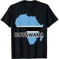 thumbnail image 2 of Botswana Pride Flag Map Africa Print T-Shirt, 2 of 3