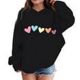 thumbnail image 3 of lnmuld Girls Hooded Sweatshirt Long Sleeve Pullover Top Soft Cozy Casual Outerwear for Kids Youth Toddler Winter Fall Fashion Size:4-5 Years, 3 of 8