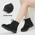 thumbnail image 4 of Women's Cotton Warm Fur Snow Winter Lace Up Flat Cute Plus Size Comfortable Ankle Platform Boots, 4 of 7
