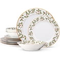 thumbnail image 2 of Noritake Holly and Berry Gold 12-Piece Dinnerware Set, Service for 4, 2 of 7