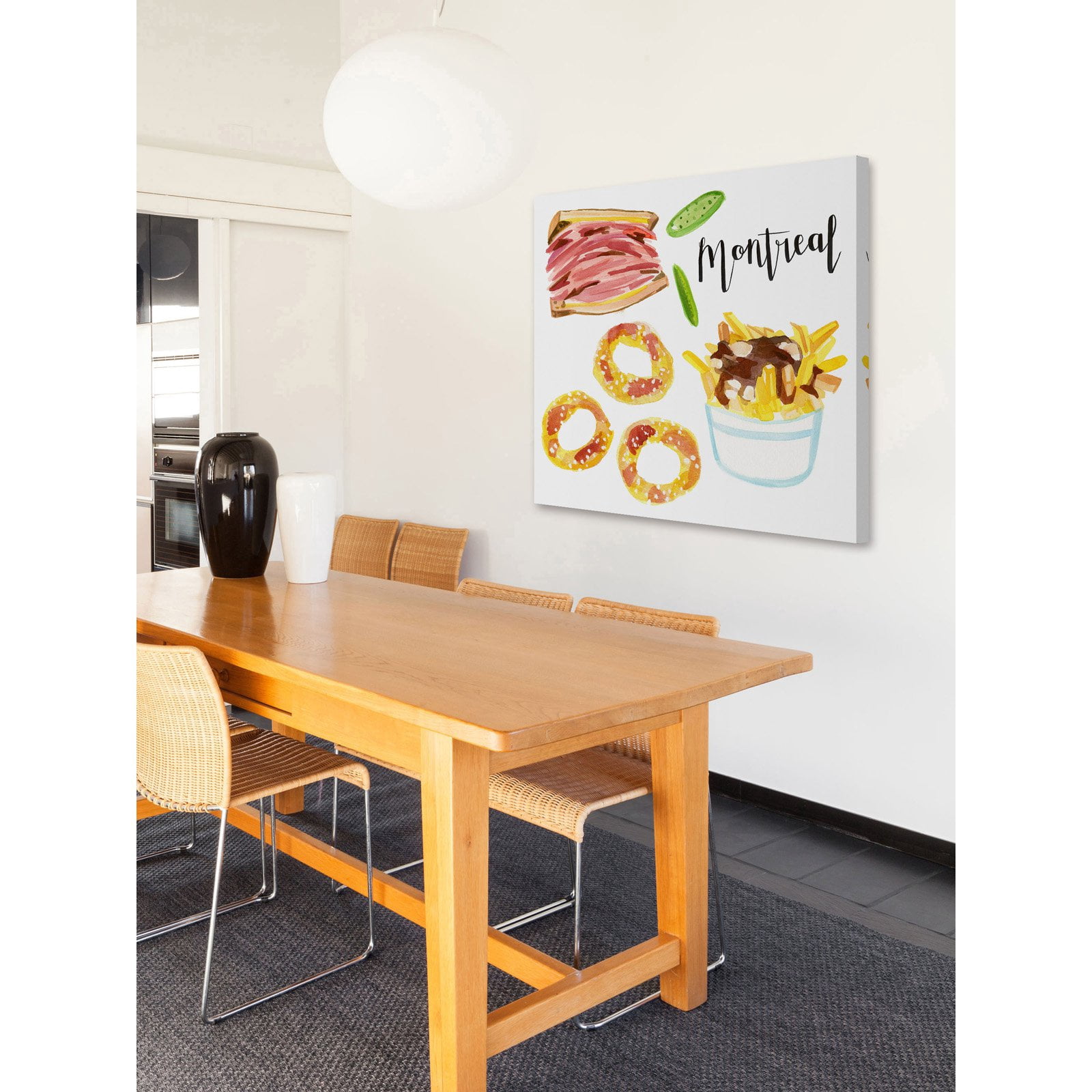 Marmont Hill 'Montreal Eats' by Molly Rosner Painting Print on Wrapped Canvas