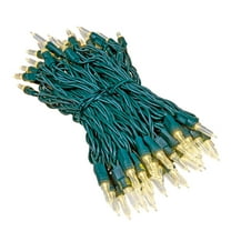 Novelty Lights Warm White 70 Light T5 Traditional LED Christmas Mini Light Set (Green Wire, 35 feet)