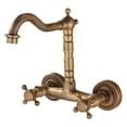 thumbnail image 2 of Lipstore Wall Mount Kitchen Faucet Hot and Cold Water Faucet for Home Outdoor Laundry tall, 2 of 7