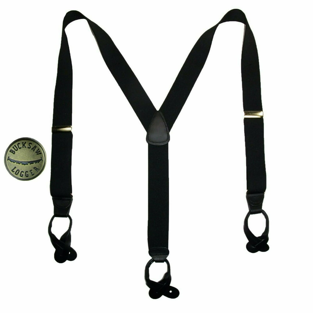 MTL Men's Big & Tall Button End Suspenders with Bachelor Buttons USA