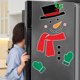 thumbnail image 4 of 2 unids encantadora navidad refrigerador pegatina magnética de dibujos animados PVC decoración magnética, 4 of 6