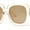 Beige Brown, variant on Womens Oversized Thick Plastic Mod Minimal Fashion Rectangle Sunglasses Beige Brown