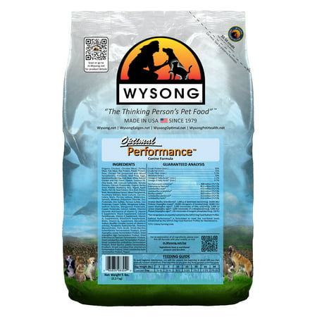 wysong optimal performance canine formula dry dog food, four- 5 pound