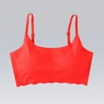 thumbnail image 4 of Comfy Bras for Women, Audhol Sports Bra Ice Elastic Gathering Fashionable Underwear without Ring Vest Seamless Bra Red XL, 4 of 5
