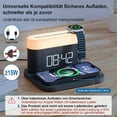 thumbnail image 2 of Alarm Clock with Multi-Function Mobile Phone Watch Wireless Charging 15W Max Touch Bedside Lamp,3 Colors Nightlight, Sleep Timer for Bedroom,Bedside,Desk, 2 of 8