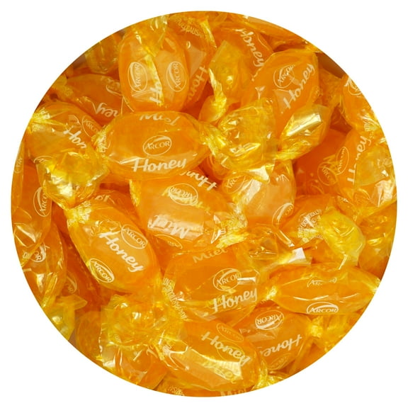 Honey Candy, 2 Pound Bulk Candy, Honey Candy Filled Honey, Honey Hard Candy, Honey Candy Individually Wrapped, The Hampton Popcorn & Candy Company