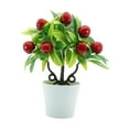 thumbnail image 2 of CoudarTitie Artificial Potted Plants Florals Decor Desktop Decoration Decorative Fake Potted Cherries, 2 of 9