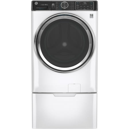 GE - 5.0 Cu Ft High-Efficiency Stackable Smart Front Load Washer w/UltraFresh Vent, Microban Antimicrobial & 1-Step Wash+Dry - White