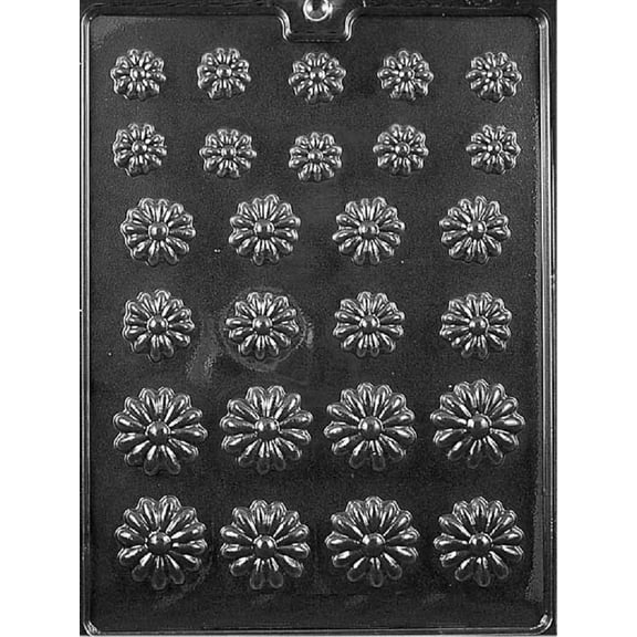 Grandmama's Goodies F106 Daisy Flower Assortment Chocolate Candy Soap Mold with Exclusive Molding Instructions