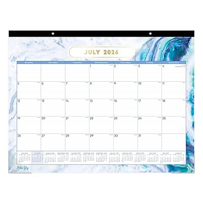 2026-2027 Blue Sky Gemma 17" x 22" Academic Monthly Wall Calendar, Assorted Colors (141377-A27)