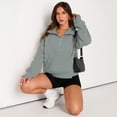 thumbnail image 7 of SUNBS Oversized Sweatshirts for women Quarter-Zip V Neck Hoodies Fleece Pullover with Thumb Holes, 7 of 7
