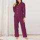 thumbnail image 2 of Balery Small Stars Conjunto de Pijama con Estampado para Mujer, Conjunto de Dos Piezas con Manga Larga, Ropa de Dormir Suave con Bolsillos, Pijamas Cómodos-Large, 2 of 7
