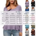 thumbnail image 3 of Bzdzmqm Womens Long Sleeve Shirts Ribbed Knit Peplum Tops Slim Fit Round Neck Casual Tunic Tee for Office Work Daily Wear, Army Green XL, 3 of 5