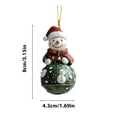 thumbnail image 3 of Christmas Flat Decoration Santa Claus Car Pendant Home Decoration Acrylic Pendant Car Interior Backpack Pendant, 3 of 7