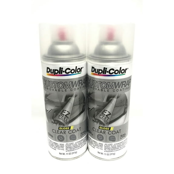 Duplicolor CWRC901 - 2 Pack Custom Wrap Removable Paint Gloss Clear - 11oz