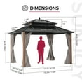 thumbnail image 6 of Sunjoy 12x10 Kingston Hardtop Rectangular Gazebo, 6 of 16